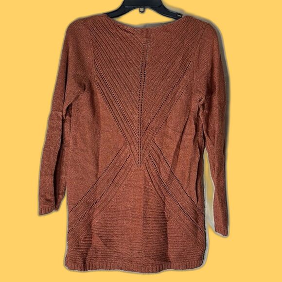 Merona rust colored Hi-Lo tunic sweater size medium - Picture 2 of 8
